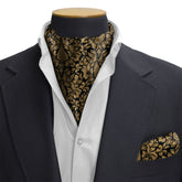 THE GOLD VINTAGE SILK CRAVAT & POCKET SQUARE SET
